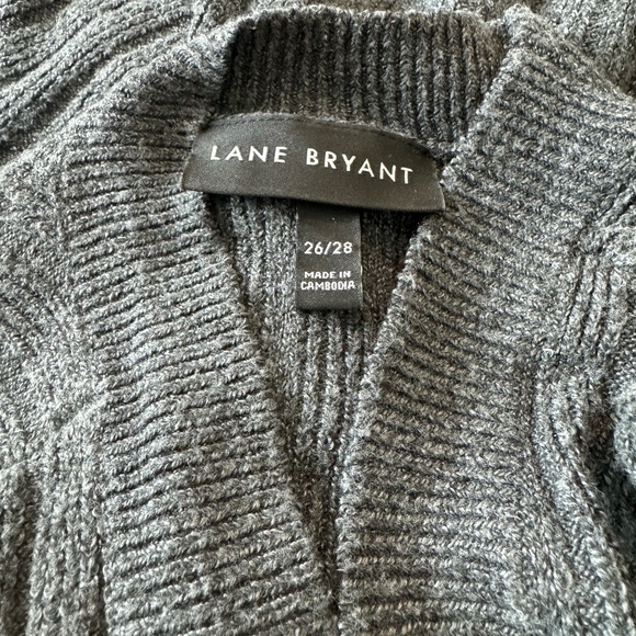 Lane Bryant plus size Open Front Cardigan Sweater. Charcoal Gray. Size 26/28. - Picture 8 of 8